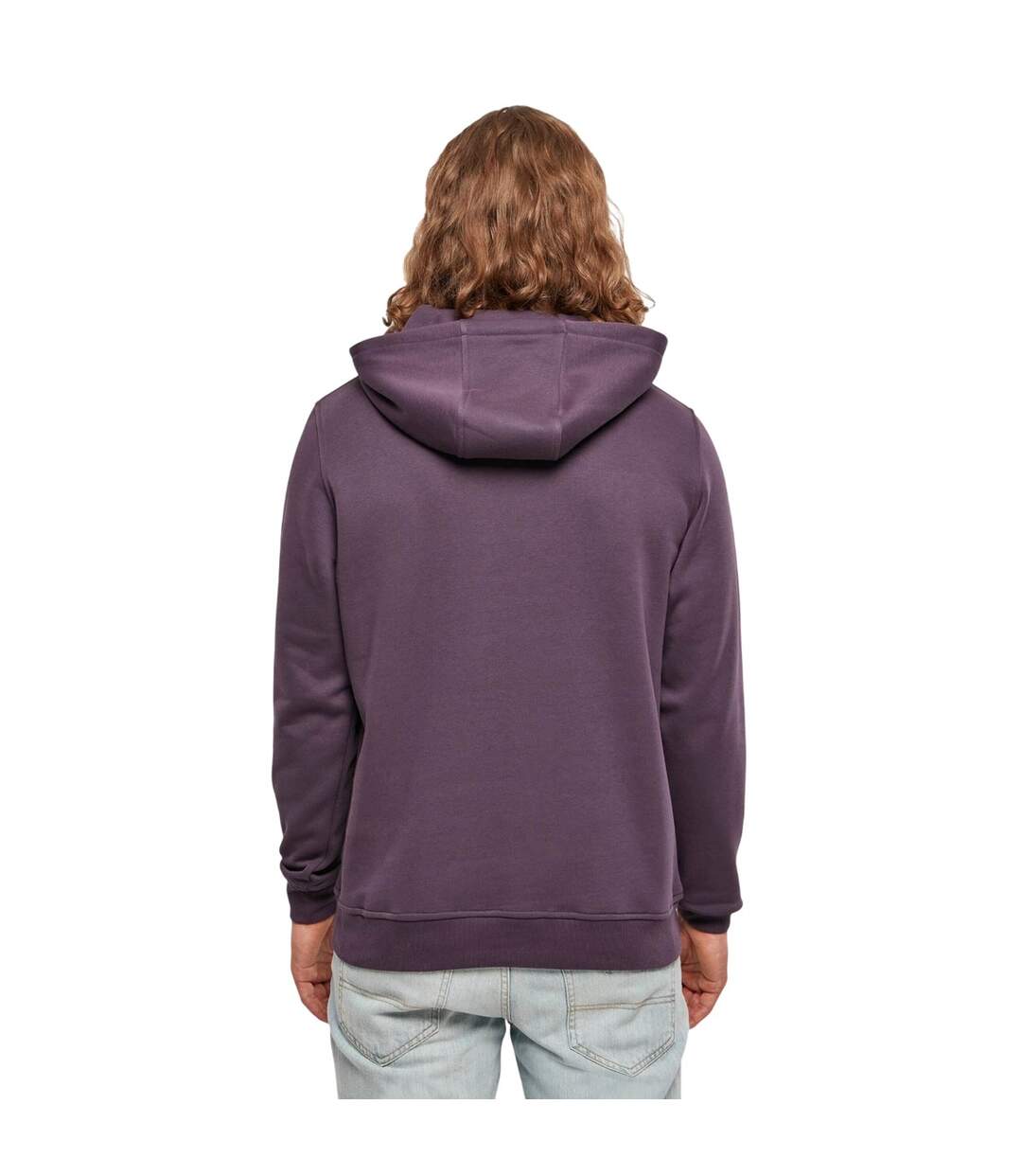 Sweat À Capuche Homme Violet Foncé Build Your Brand-3