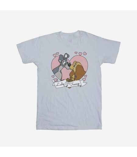 Disney - T-shirt LADY AND THE TRAMP LOVE - Femme (Blanc) - UTBI16811