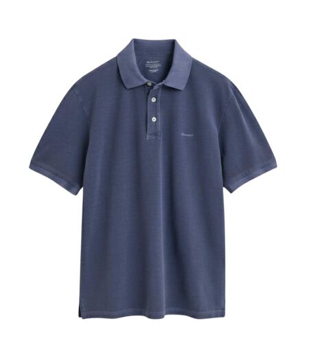Mens Pique Sun Faded Polo Shirt Navy Gant