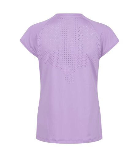 T-shirt Uni Manches Courtes Motif/style Perforé Luaza Femme Lilas Pastel Regatta