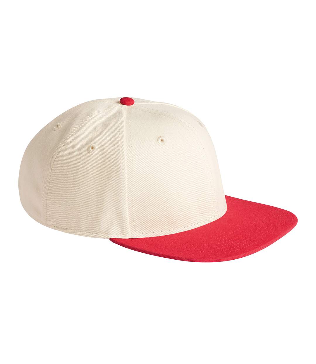 Casquette De Baseball Adulte Naturel Rouge Beechfield-1