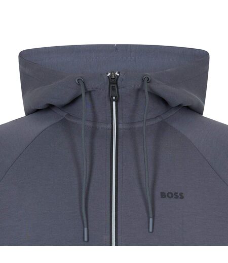 Veste À Capuche Manches Raglan Homme Gris Foncé Boss