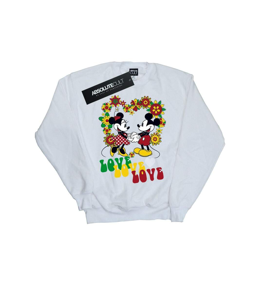Disney Pull-over Mickey et Minnie Mouse Hippie Love - Femmes/Dames (Blanc) - UTBI26871-1