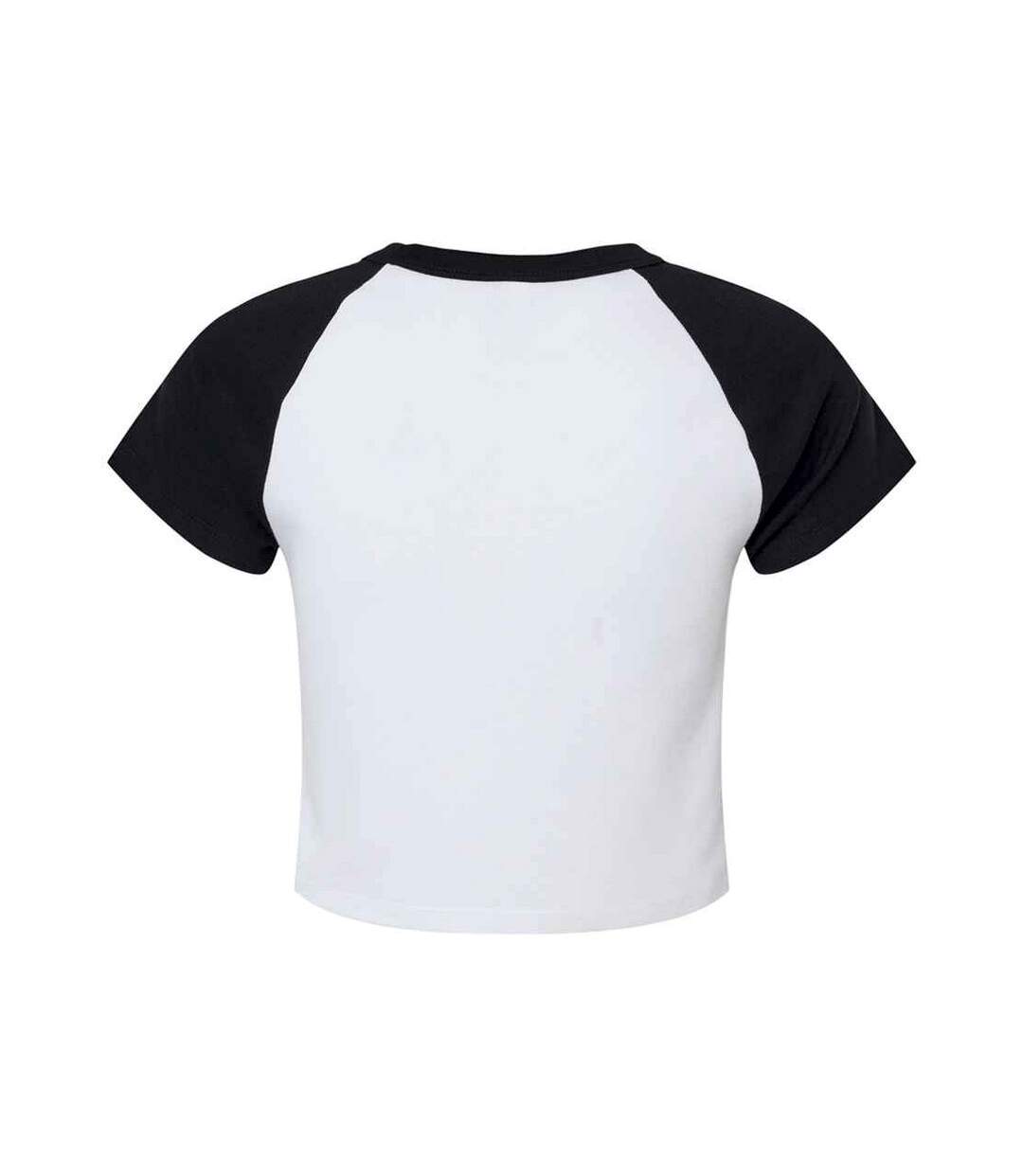 T-shirt court femme blanc / noir Bella + Canvas