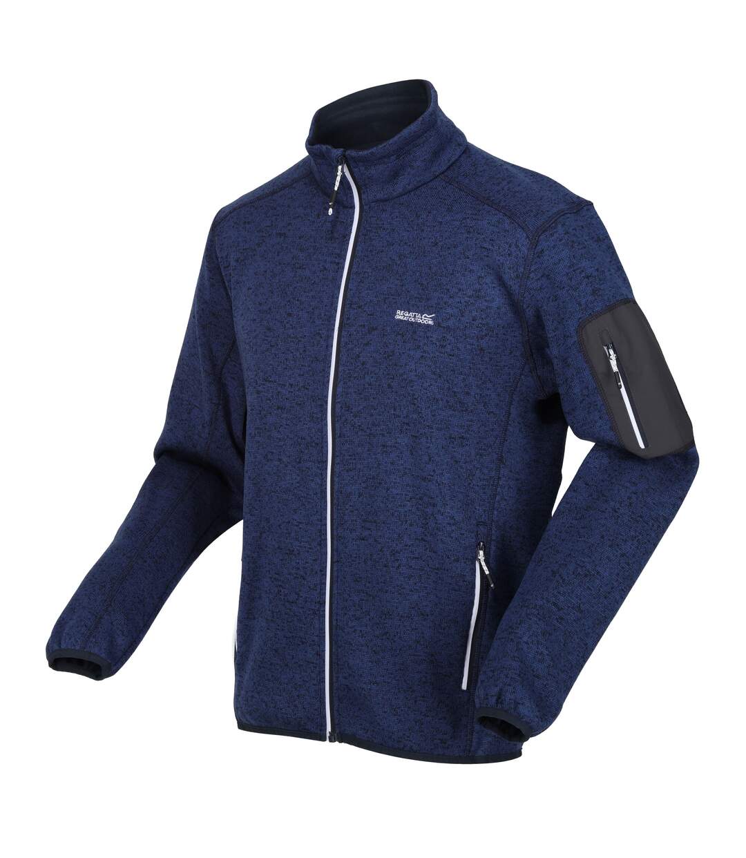 Mens Newhill Marl Full Zip Fleece Jacket Navy Regatta-4