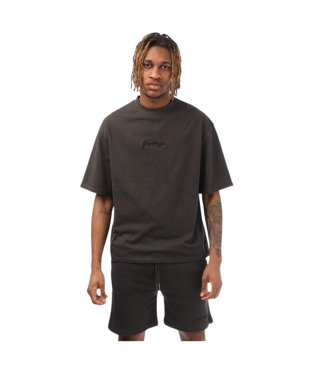 T-shirt Motif/style Signature Homme Noir Hype-2