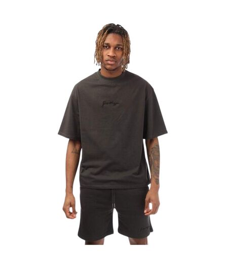 T-shirt Motif/style Signature Homme Noir Hype