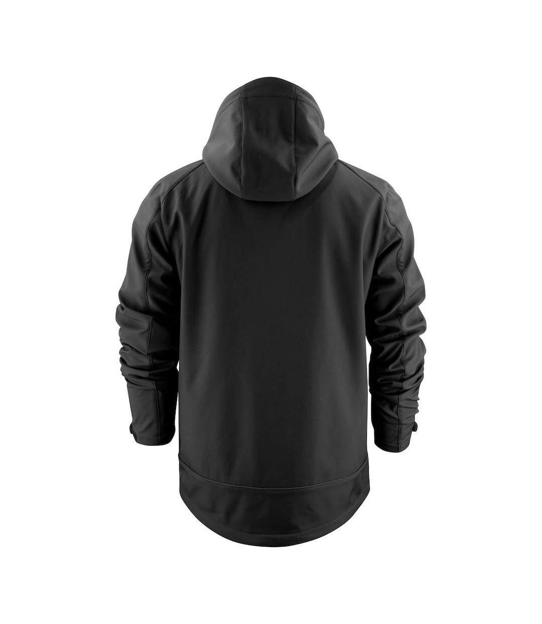 Mens Karting Soft Shell Jacket Black Printer-2