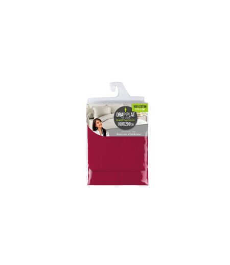 Drap Plat Lina 180x290cm Rouge