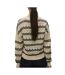 Pull beige/noir femme vero moda bella - l-2