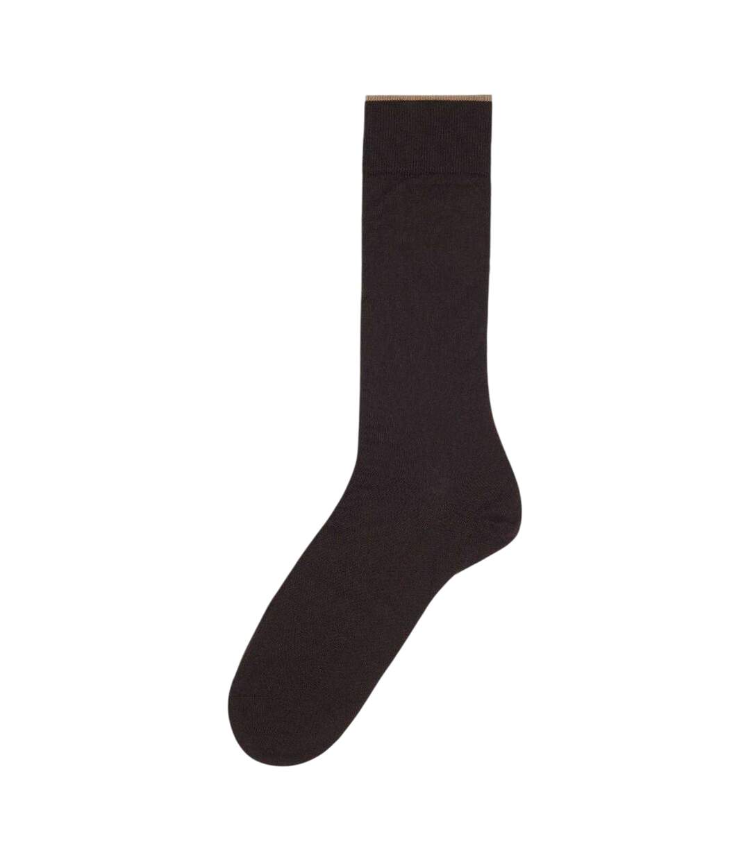 Mens Plain Ankle Cashmere Socks Dark Brown Boss-2