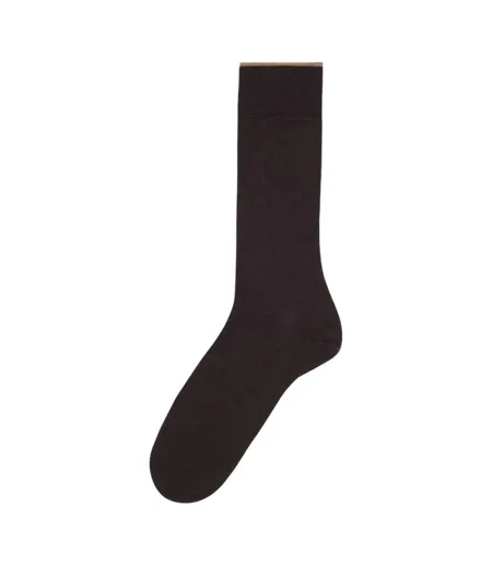 Mens Plain Ankle Cashmere Socks Dark Brown Boss