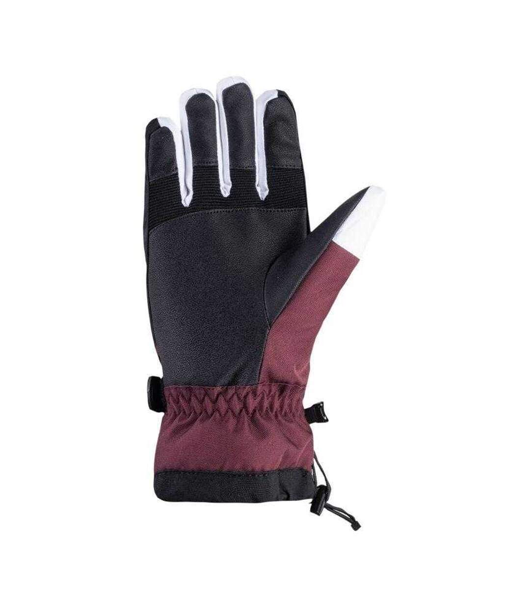 Gants Alessia Femme Noir Rouge Iguana-2
