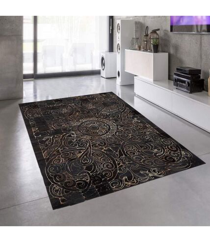 Tapis peau de vache kilim fait main