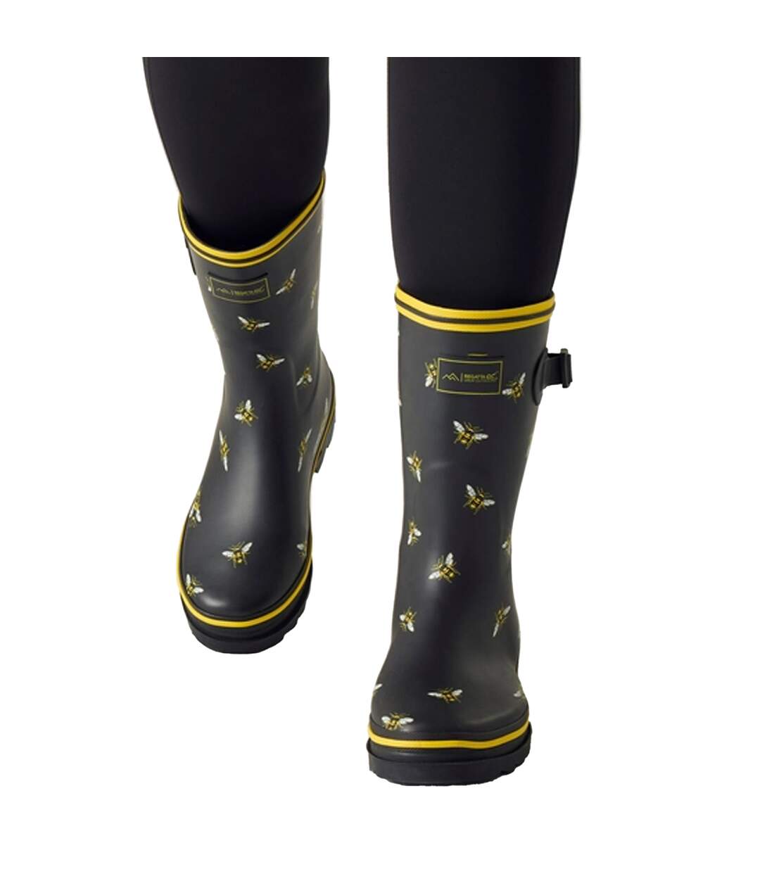 Bottes De Pluie Motif/style Abeille Amelia Femme Noir Regatta-1