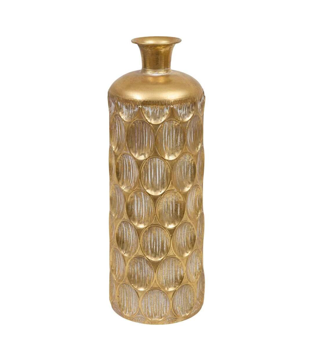 Vase Strié en Métal Belli 60cm Doré-1