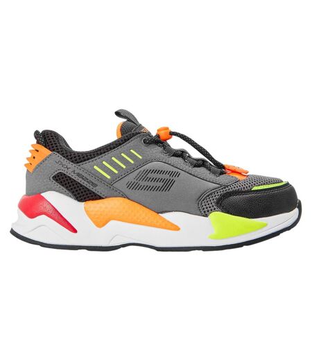 Childrens/kids Ultrasurge Trainers Charcoal Grey Skechers