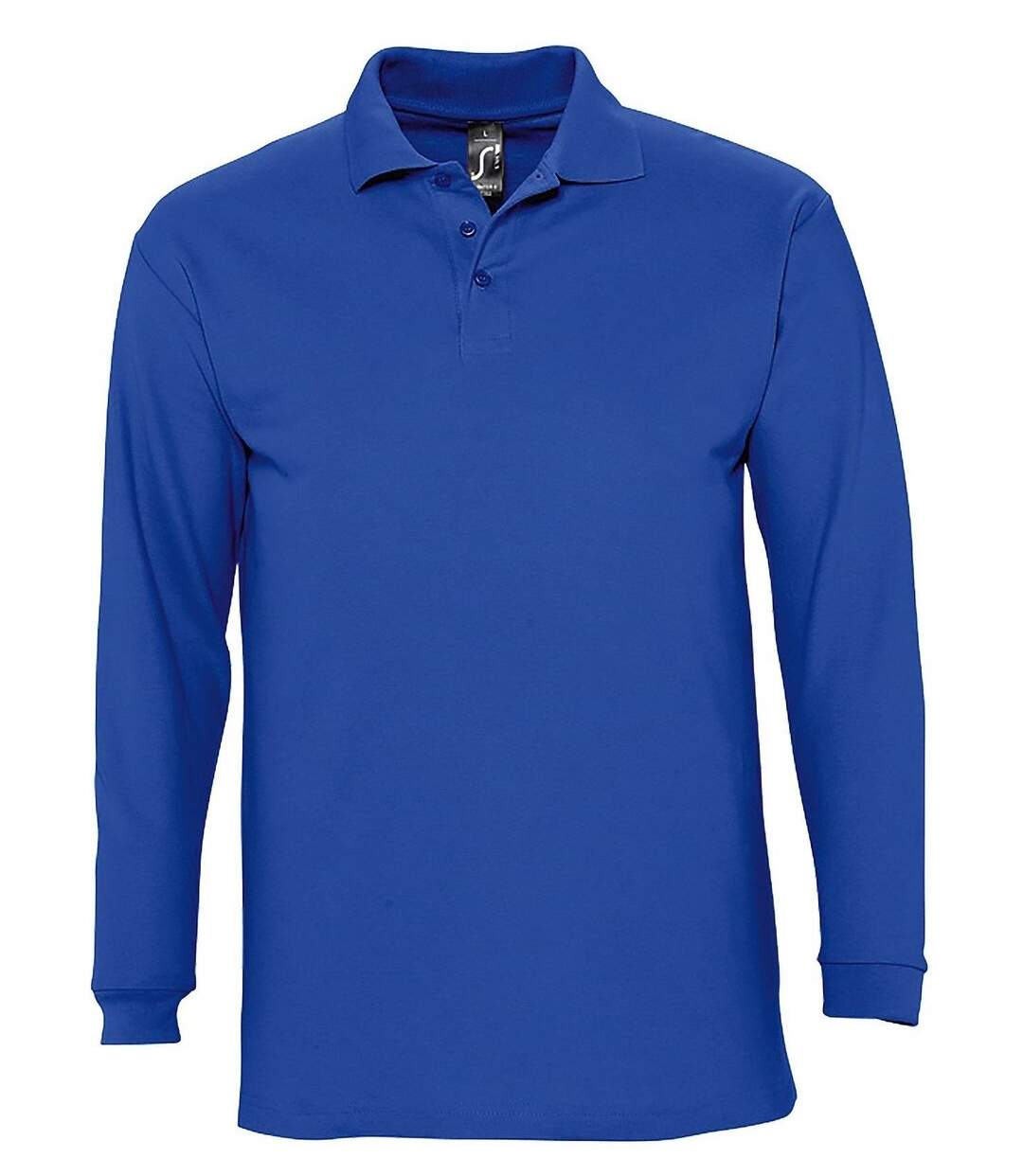 Polo manches longues - Homme - 11353 - bleu roi