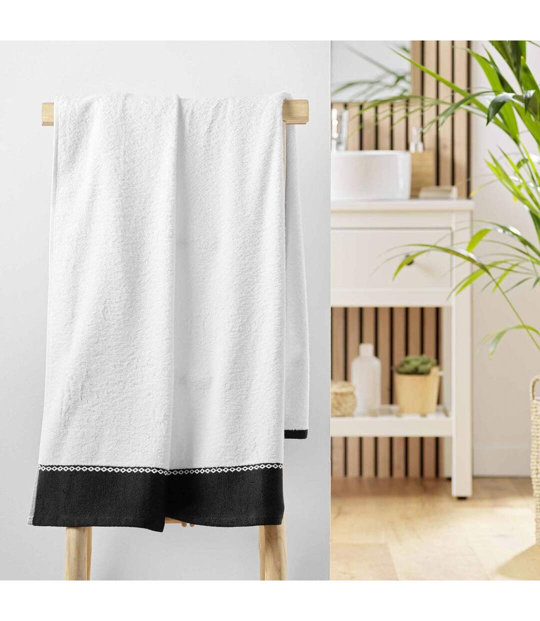 Drap de Bain Majesty 90x150cm Blanc-3