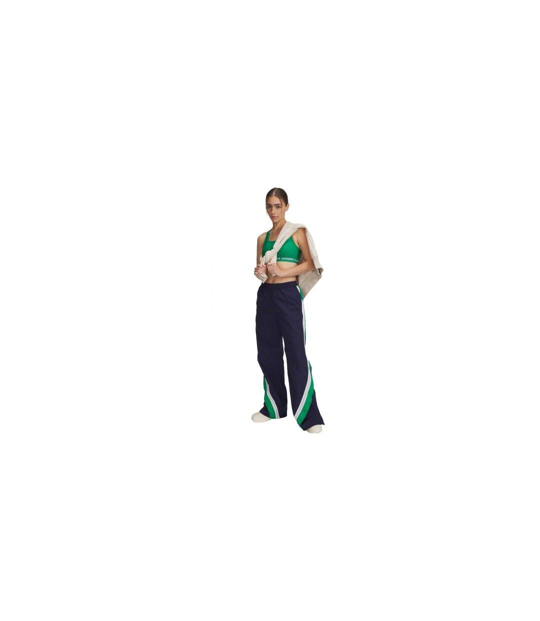 Womens/ladies Icon Crinkle Tear Tracksuit Bottoms Blue Under Armour-1