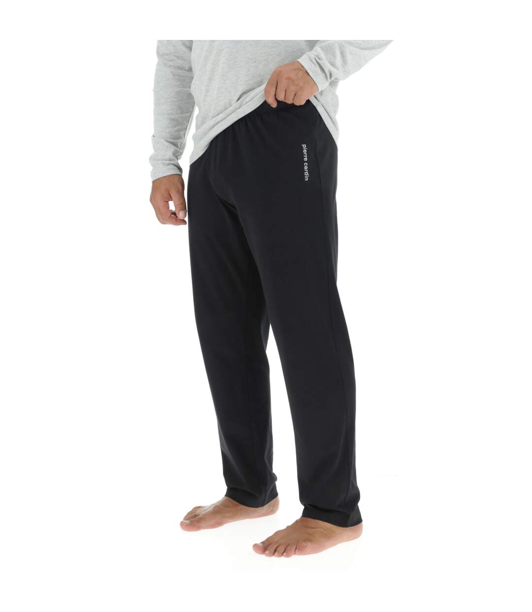 Ensemble Pyjama long homme en coton uni Logo poitrine Pierre Cardin-4