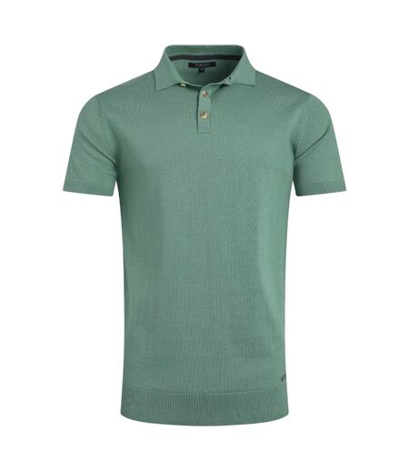 Mens quentin knitted short-sleeved polo shirt ivy Weird Fish