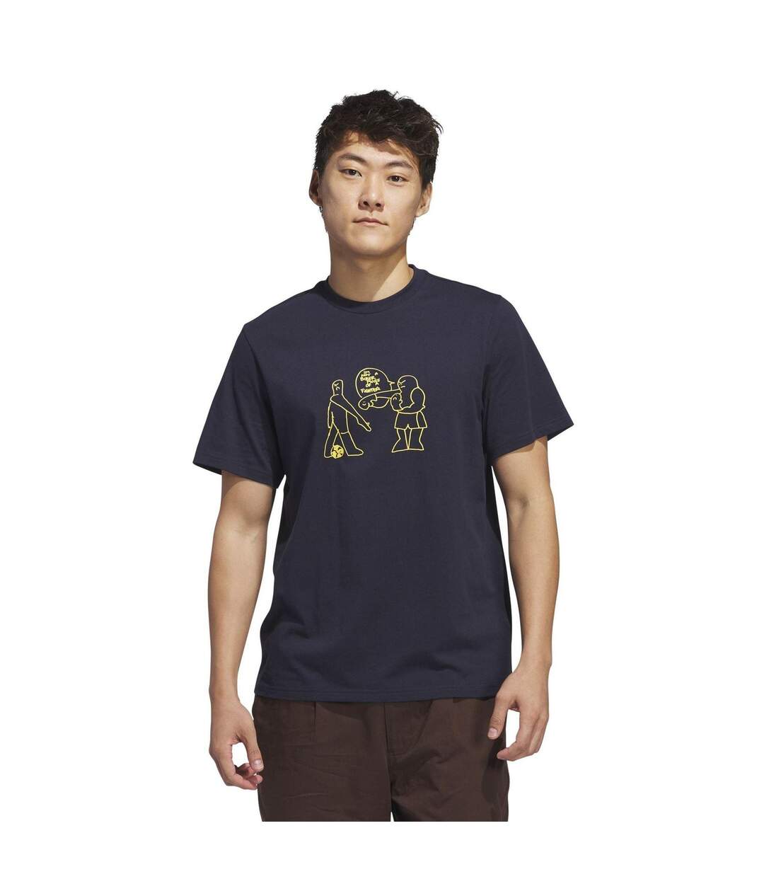 T-shirt Motif/style Combattant Shmoofoil Homme Bleu Encre Adidas-3