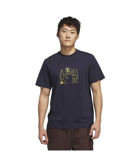 T-shirt Motif/style Combattant Shmoofoil Homme Bleu Encre Adidas