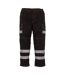 Pantalon À Poches Motif/style Haute-visibilité Homme Noir Yoko-1