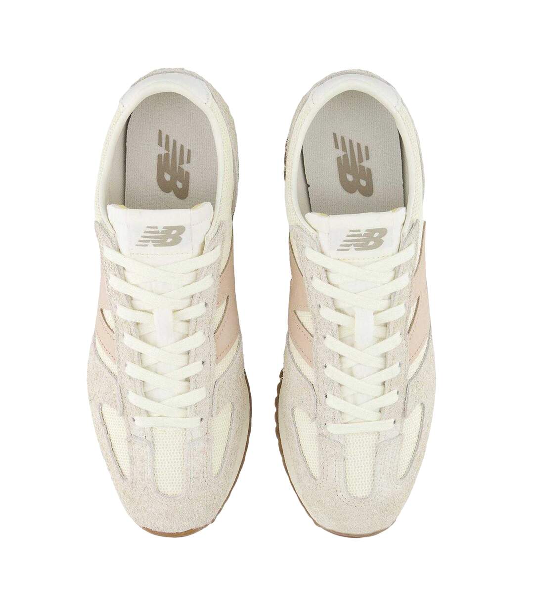 Womens/ladies 471 Suede Running Shoes White Clay New Balance-4