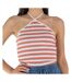 Top Blanc/Rose Rayures Femme Only Emma