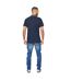 Mens Oakden Front Zip Polo Shirt Navy Bewley & Ritch-2
