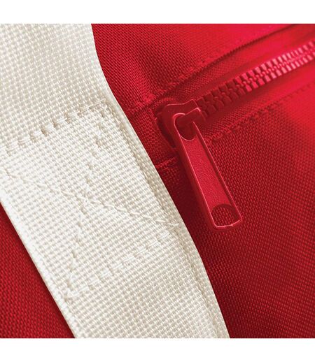Petit Sac Polochon Taille Unique Rouge Blanc Cassé Bagbase