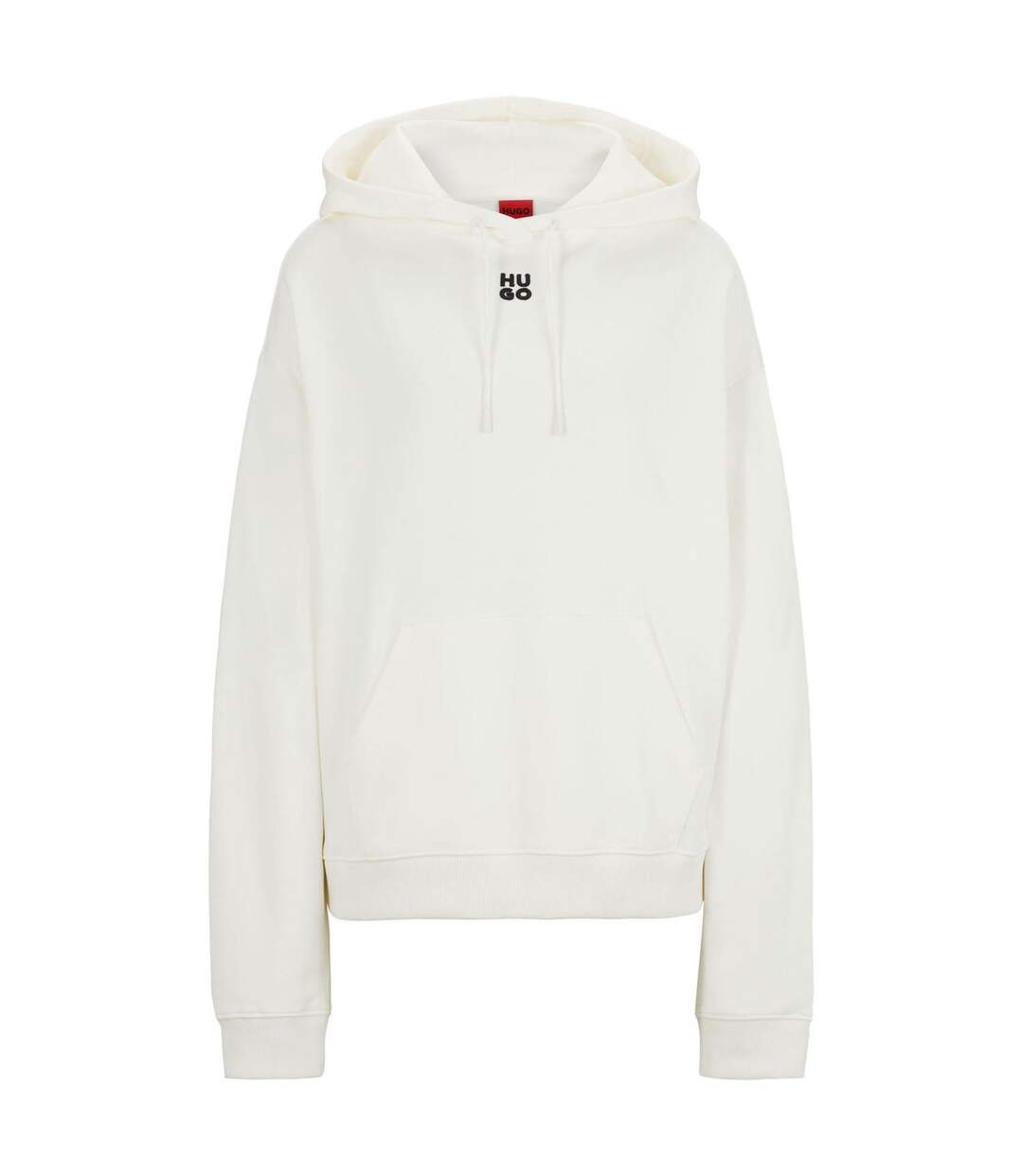 Sweat À Capuche Style Logo Empilé Delfinia Femme Naturel Hugo-2