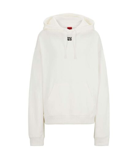 Sweat À Capuche Style Logo Empilé Delfinia Femme Naturel Hugo