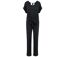 Combinaison en lin en maille - Femme - PATS5004 - noir-1
