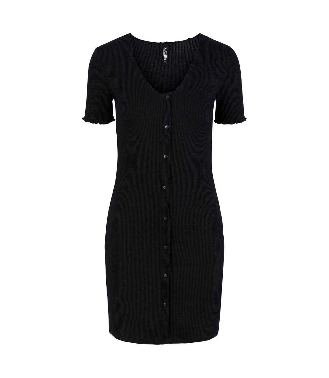 Robe Moulante Nukisa Femme Noir Pieces-2