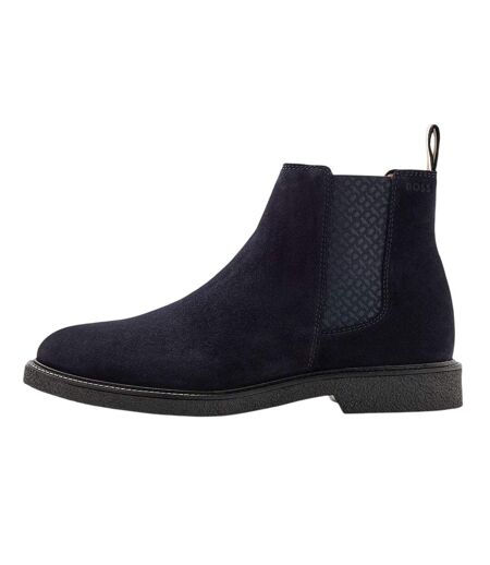 Bottines Chelsea Motif/style En Relief Homme Bleu Foncé Boss