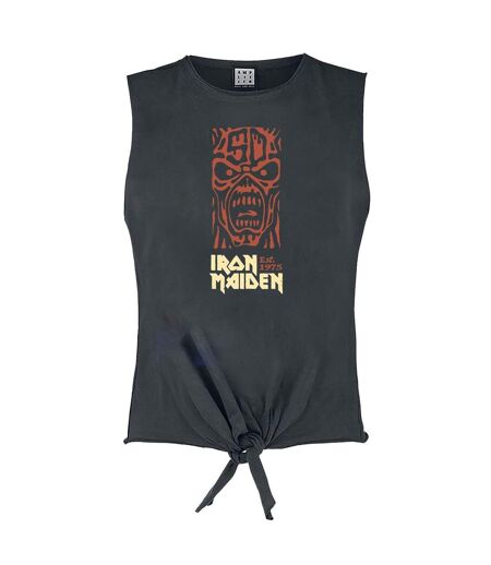 Débardeur Sans Manches 50th Totem Pole Femme Charbon Orange Amplified