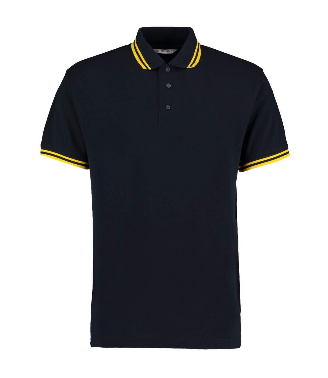 Polo homme bleu marine / jaune Kustom Kit Kustom Kit