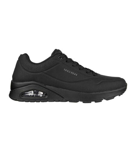 Mens Uno Stand On Air Skech-air Trainers Triple Black Skechers