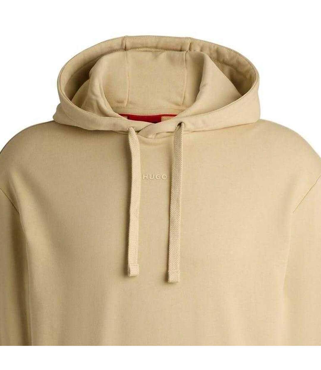 Mens Pullover Hoodie Beige Hugo-3