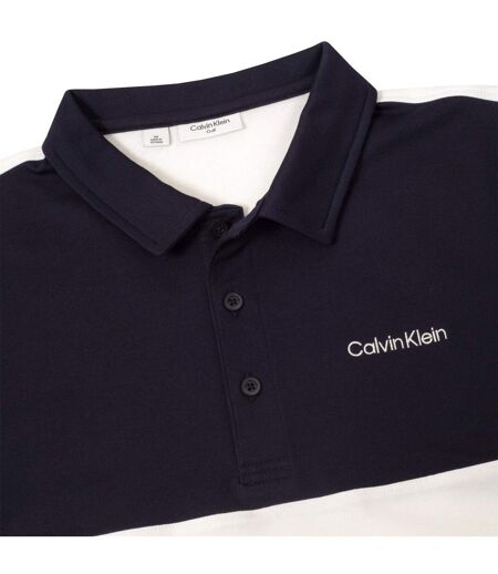 Polo Motif/style Brodé Homme Blanc Bleu Marine Calvin Klein
