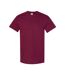 Gildan Mens Heavy Cotton Short Sleeve T-Shirt (Pack of 5) (Maroon)