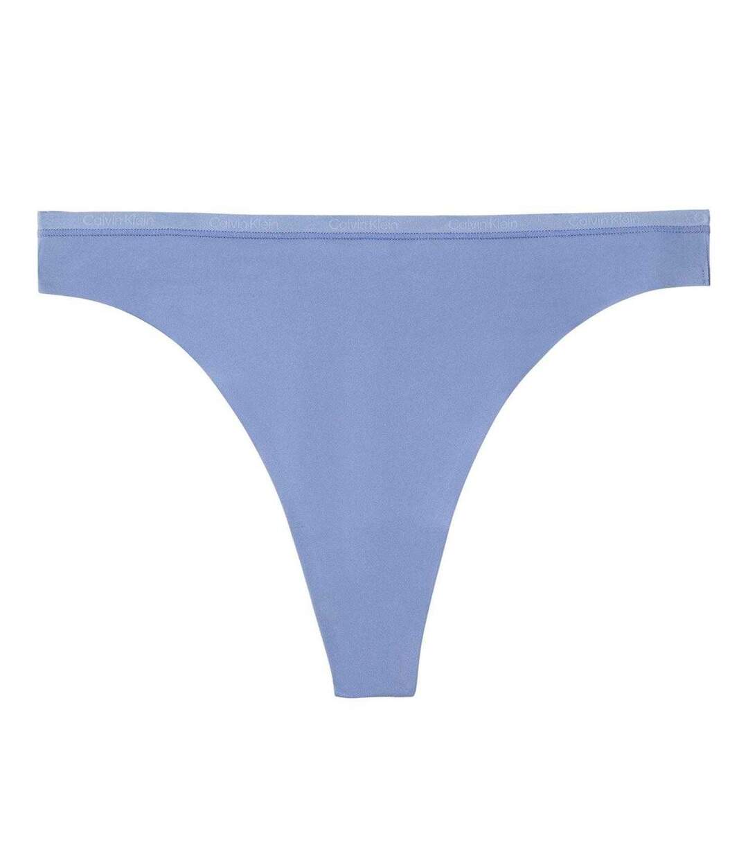 Womens/ladies Seamless Fitted Thong Blue Calvin Klein-2