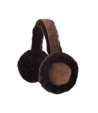 Eastern Counties Leather Cache-oreilles en peau de mouton de luxe pour femmes/dames (Chocolat) (One size) - UTEL276