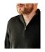 Pull À Col Zippé En Laine D'agneau Pour Hommes Noir WoolOvers-3