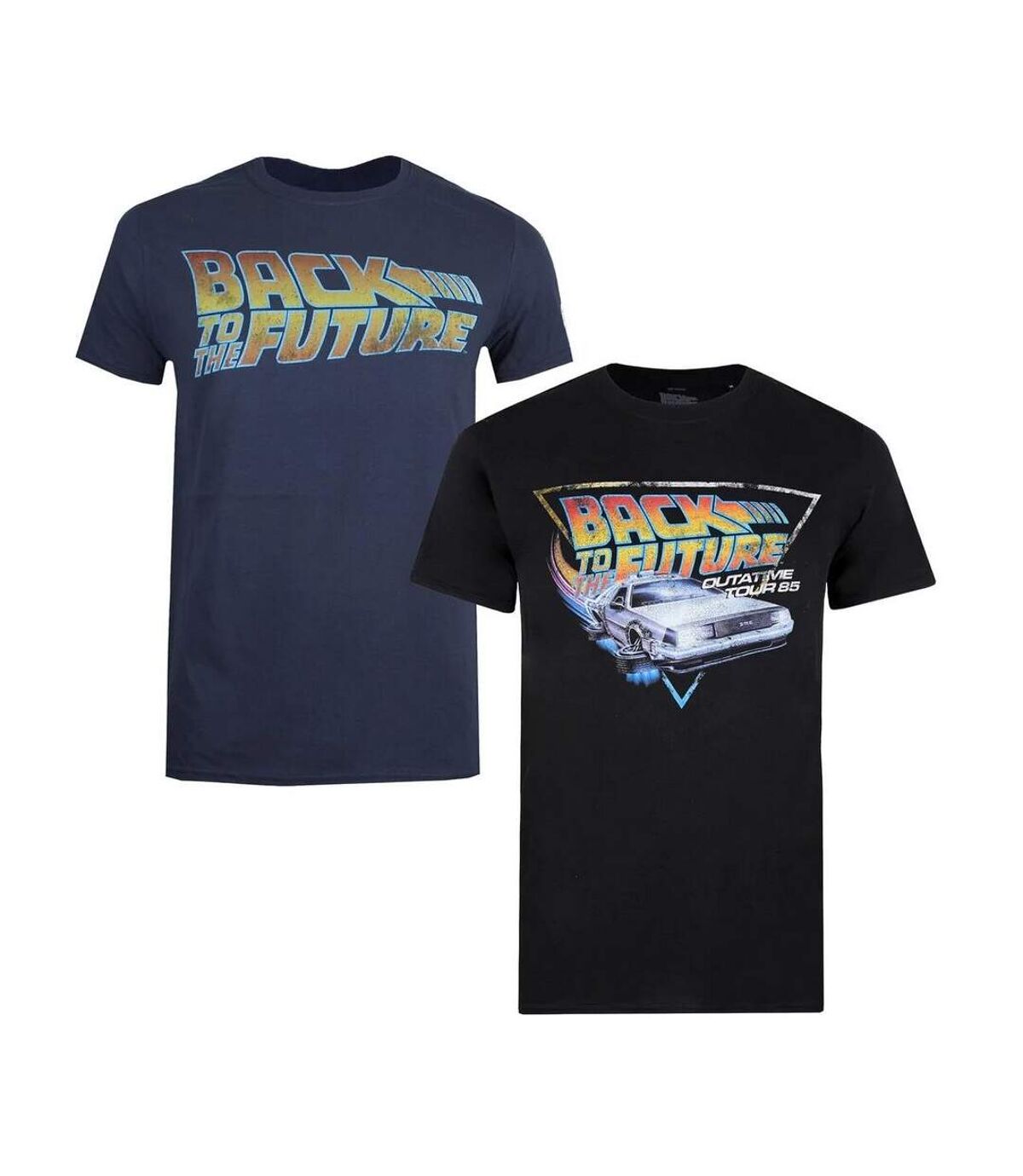 Back To The Future - T-shirts - Homme (Noir / Bleu marine) - UTTV796