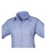 Womens/ladies Poplin Short-sleeved Blouse Mid Blue Premier-2