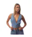 Haut Court Sans Manches Raine Femme Bleu Denim Levis-1